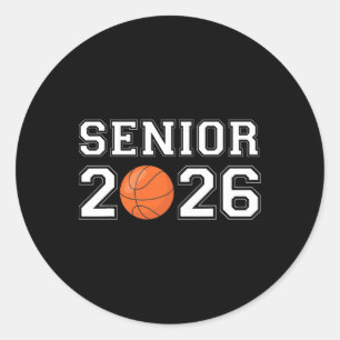 Cl Of 2026 Senior Sketll Men Boys Classic Round Sticker