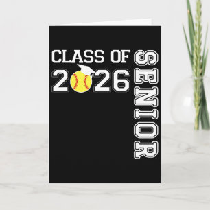 Cl Of 2026 Senior Softll Player Graduation Card
