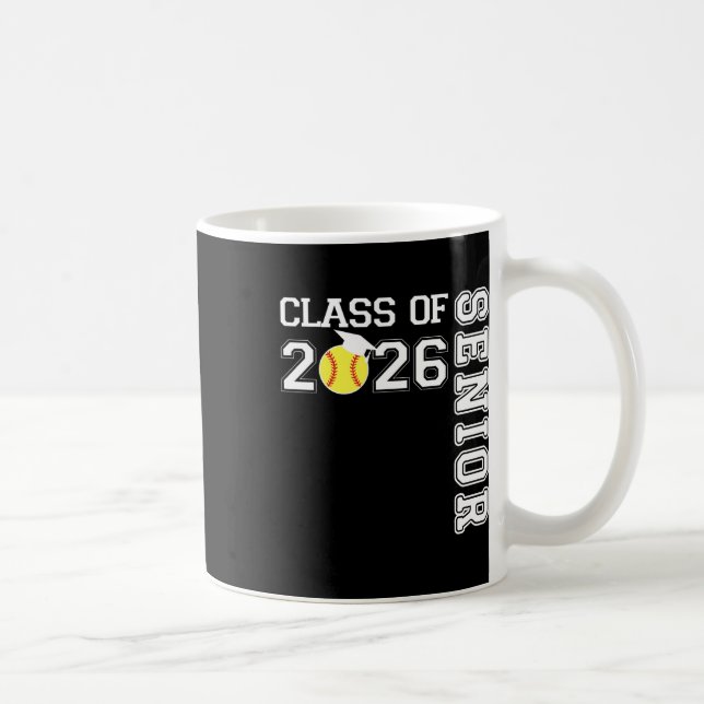 Cl Of 2026 Senior Softll Player Graduation  Coffee Mug (Right)