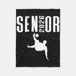 Cl Of 2026 Senior Sports Themed Soccer Player Grap Fleece Blanket