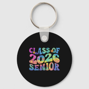 Cl Of 2026 Senior Tie Dye Graduation Groovy Grad S Key Ring