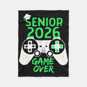 Cl Of 2026 Senior Video Game Over School Gamer Gre Fleece Blanket