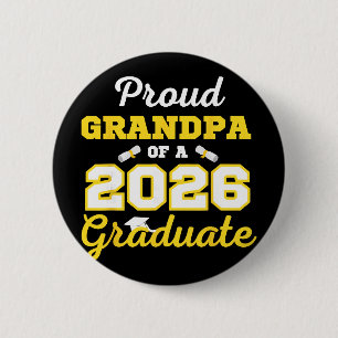 Cl Of 2026 Shirt Proud Grandpa Of A 2026 Graduate 6 Cm Round Badge