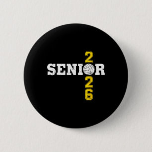 Cl Of 2026 Volleyball Graduation Cl Of 2026 Senior 6 Cm Round Badge