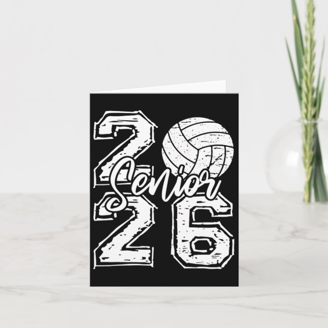 Cl Of 2026 Volleyball Senior 2026 Back To School F Card (Front)