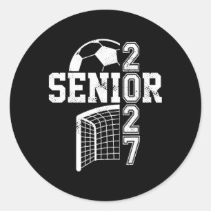 Cl Of 2027 Soccer Senior 27 Player Team Graduation Classic Round Sticker