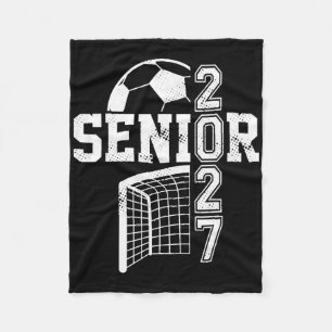 Cl Of 2027 Soccer Senior 27 Player Team Graduation Fleece Blanket