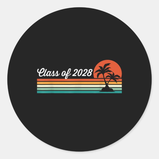 Cl Of 2028  Classic Round Sticker (Front)