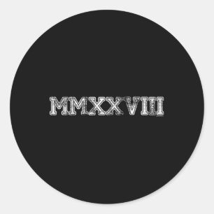 Cl Of 2028 Shirt Mmxxviii Graduation Him Her Senio Classic Round Sticker