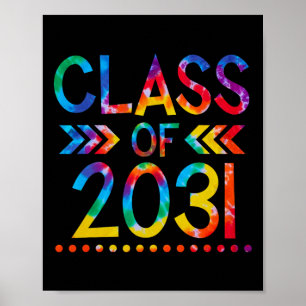 Cl Of 2031 - Tie Dye Back To School Cl Of 2031 Poster