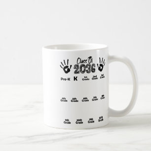 Cl Of 2036 Grow With Me Shirt Handprint Pre-k 12th Coffee Mug