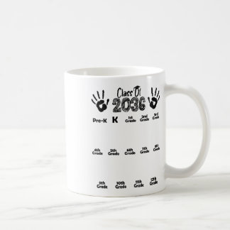 Cl Of 2036 Grow With Me Shirt Handprint Pre-k 12th Coffee Mug