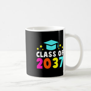Cl Of 2037 Grow With Me First Day Of School Gradua Coffee Mug