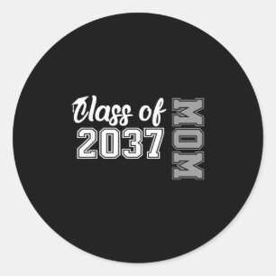 Cl Of 2037 Grow With Me First Day Of School Mum Classic Round Sticker