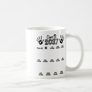 Cl Of 2037 Grow With Me Shirt Handprint Pre-k 12th Coffee Mug