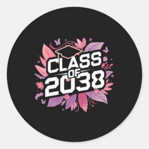 Cl Of 2038 Grow With Me First Day Of School For Gi Classic Round Sticker