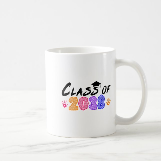 Cl Of 2038 Grow With Me Funny Kindergarten To Grad Coffee Mug (Right)