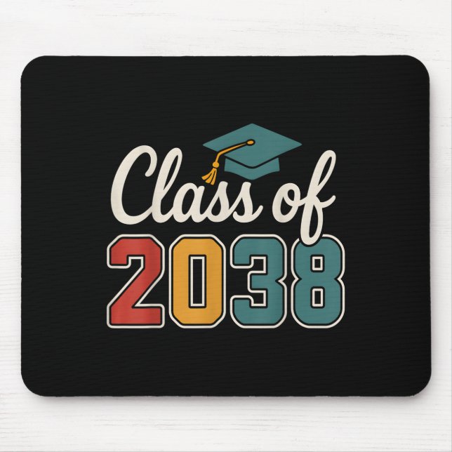 Cl Of 2038 Grow With Me Funny Kindergarten To Grad Mouse Pad (Front)