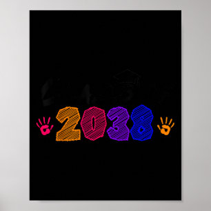 Cl Of 2038 Grow With Me Funny Kindergarten To Grad Poster