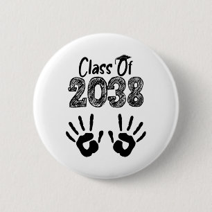 Cl Of 2038 Grow With Me Shirt Handprint On Ck Pre- 6 Cm Round Badge