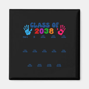 Cl Of 2038 Handprint Cute Back To School Pre-k Gra Magnet
