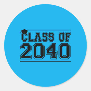 Cl Of 2040 Watch Grow Handprints On Back K To 12 Classic Round Sticker