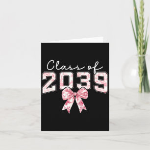 Cl Of 20&#  Grad Preppy Coquette Bow Girly Girl K Card