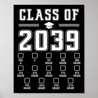 Cl Of 20&#  Grow With Me Pre-k To 12th Grade Chec Poster