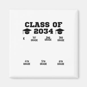 Cl Of 20&#; School Year Grow With Me K-12 Handpri Magnet