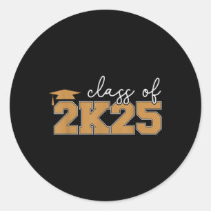 Cl Of 2k25 Graduation Celebration Style Classic Round Sticker
