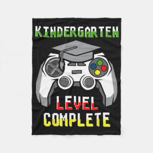 Cl Of Kindergarten Level Kids Video Game Graduatio Fleece Blanket