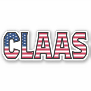 Claas Name Vorname USA Sticker Stickerset