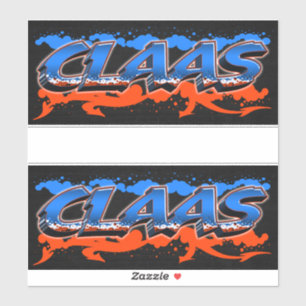 Claas Vorname Name Graffiti Aufkleber Sticker