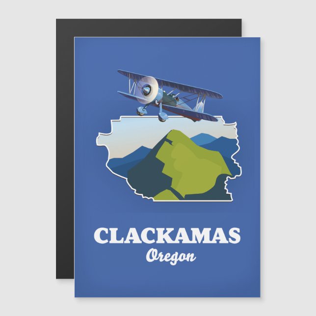 Clackamas Oregon USA map (Front/Back)