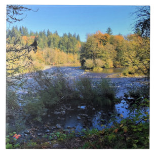 Clackamas River, OR Ceramic Tile