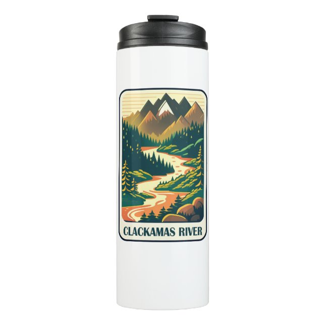 Clackamas River Oregon Colours Thermal Tumbler (Front)