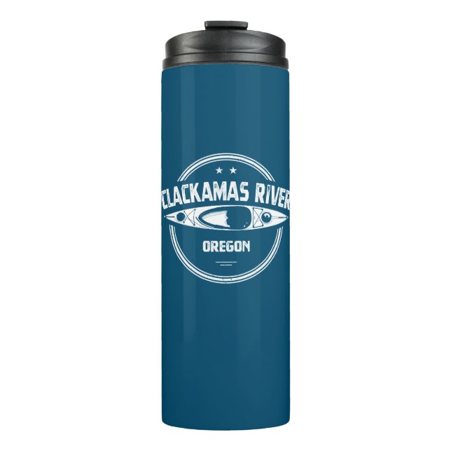 Clackamas River Oregon Kayaking Thermal Tumbler (Front)