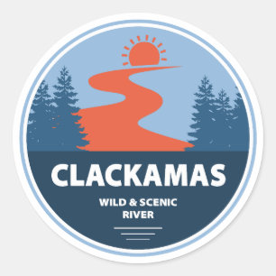 Clackamas Wild and Scenic River Oregon Classic Round Sticker