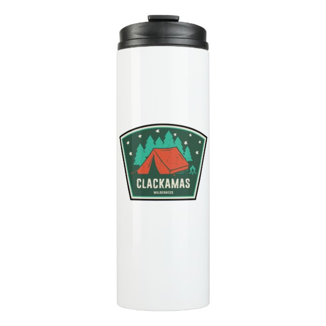 Clackamas Wilderness Oregon Camping Thermal Tumbler (Front)