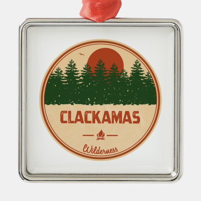 Clackamas Wilderness Oregon Metal Ornament (Front)
