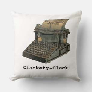 Clackety Clack Vintage Typewriter Cushion