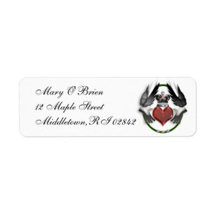 claddagh heart return address label