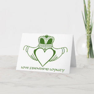Claddagh Irish symbol card customise