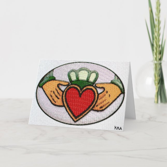 Claddagh Note Cards, Heartfelt Tha... - Customised Card (Front)