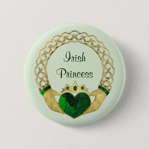 Claddagh Princess 6 Cm Round Badge
