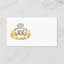 Claddagh Ring Wedding Place Card Initials & Date
