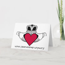 Claddagh Valentine's Day customisable card