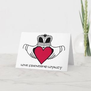 Claddagh Valentine's Day customisable card