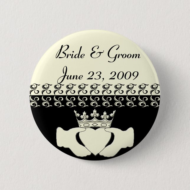Claddagh Wedding Invitation Set Button (Front)