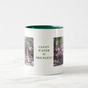 Claean Water Is Priceless! Two-Tone Coffee Mug